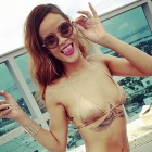  Rihanna’s looking Miami Nice in itsy Bitsy Gold Bikini