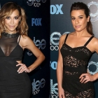  Lea Michele and Naya Rivera in Sexy Black Midi-Dresses