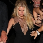  Jessica Simpson Arrived Hollywood Hotspot in Daring Sheer Dress With Fiance Eric