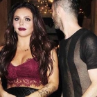  Jesy Nelson wearing racy lace-and-leather outfit