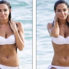 Tulisa Showing Figure in White Bikini