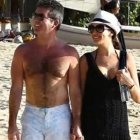 Simon Cowell and Lauren Silverman at Beach
