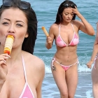 Ex On The Beach's Jess Impiazzi dons a tiny pink bikini on holiday
