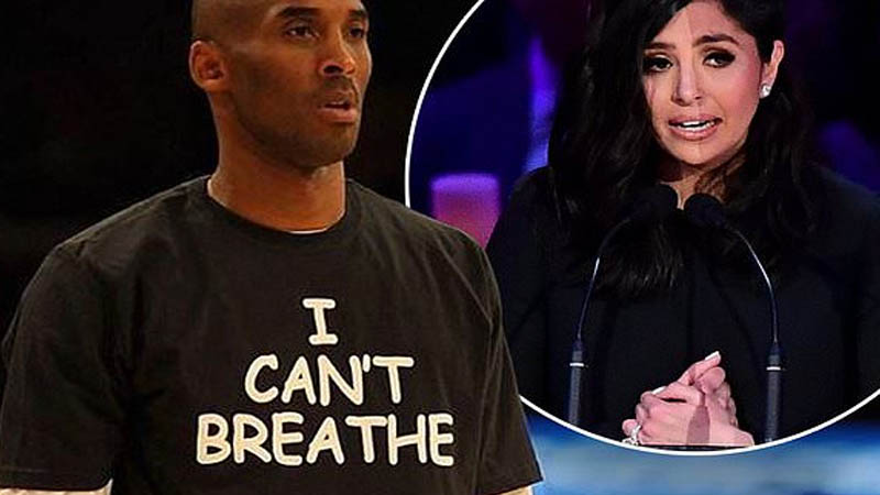  Kobe Bryant’s widow Vanessa shares poignant picture of him in ‘I can’t breathe’ T-shirt