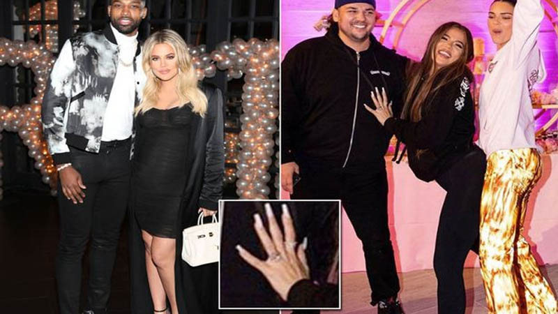  Khloe Kardashian sparks rumors she’s engaged to Tristan Thompson as she flashes huge ring