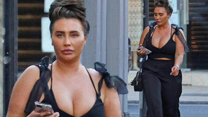  Lauren Goodger displays her buxom cleavage and midriff in tiny crop-tops for sultry social media post