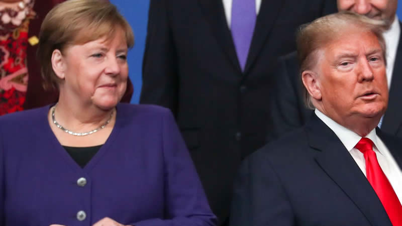 Angela Merkel and Donald Trump