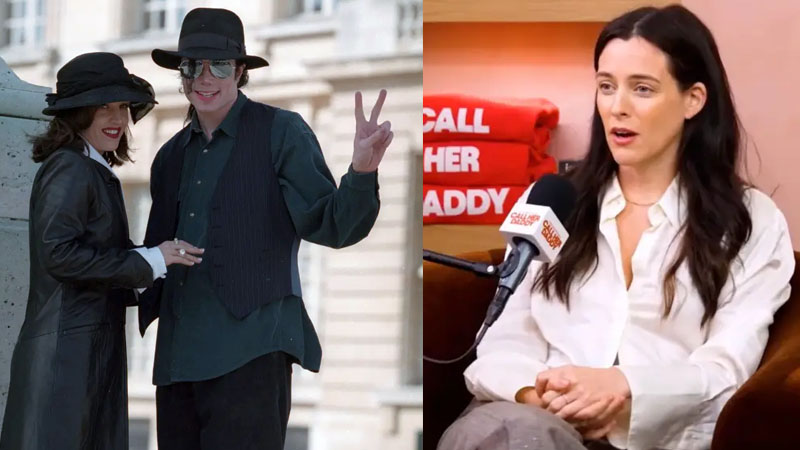 Michael Jackson and wife Lisa Marie